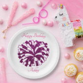 Cheerleading Pom Pom Happy Birthday Paper Bord (Feest)