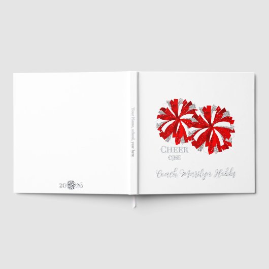 Cheerleading Pom Poms Gepersonaliseerde Folie Scra Gastenboek (Volledig)