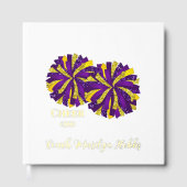 Cheerleading Pom Poms Personalized Foil Scrapbook Gastenboek (Voorkant)
