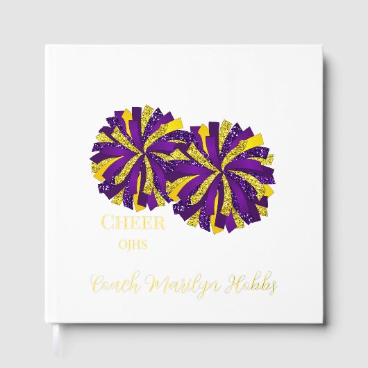 Cheerleading Pom Poms Personalized Foil Scrapbook Gastenboek (Voorkant)