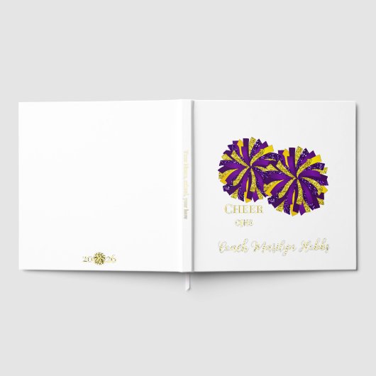 Cheerleading Pom Poms Personalized Foil Scrapbook Gastenboek (Volledig)