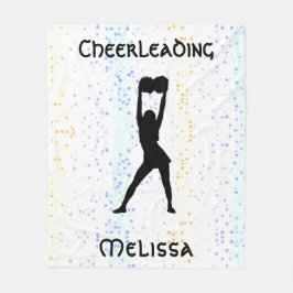Cheerleading Rainbow Confetti, gepersonaliseerd Fleece Deken
