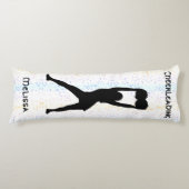 Cheerleading Rainbow Confetti, gepersonaliseerd Lichaamskussen (Voorkant)