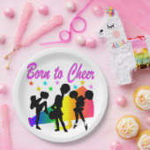 CHEERLEADING RAINBOW MEGAPHONE DESIGN PAPIEREN BORDJE (Feest)