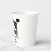 Cheerleading Red Silver Black Cheer Verjaardag Papieren Bekers (Links)