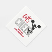 Cheerleading Red Silver Black Cheer Verjaardag Servet (Hoek)
