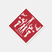 Cheerleading Red White Cheerleaders gepersonalisee Servet (Hoek)