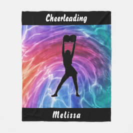 Cheerleading regenbooggolven fleece deken