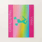Cheerleading regenboogpuzzel met gepersonaliseerde legpuzzel (Verticaal)