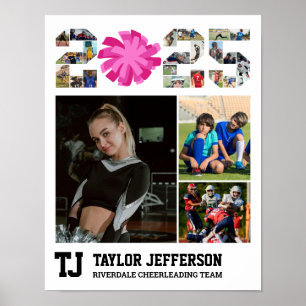 Cheerleading Senior 2025 Sportfotocollage Poster