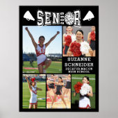 Cheerleading Senior Afstuderen 5 Fotocollage Poster (Voorkant)