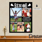 Cheerleading Senior Afstuderen 5 Fotocollage Poster