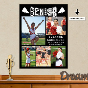 Cheerleading Senior Afstuderen 5 Fotocollage Poster