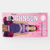 Cheerleading Senior Cheer Team Custom Pink Sports Spandoek (Horizontaal)
