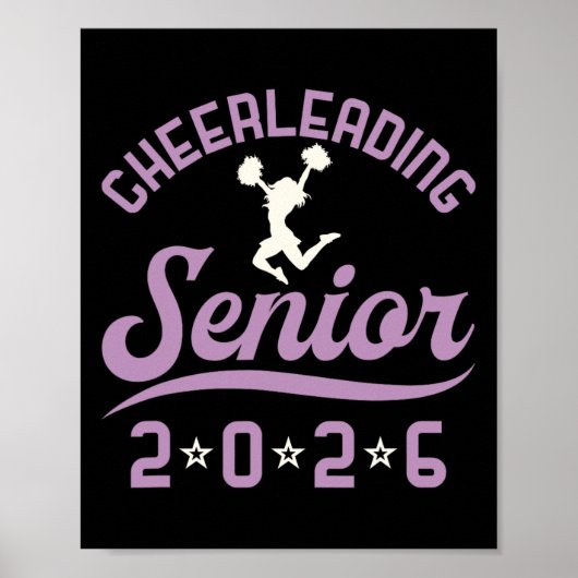 Cheerleading Senior Kl Van 2026 Cheer Afstuderen Poster (Voorkant)