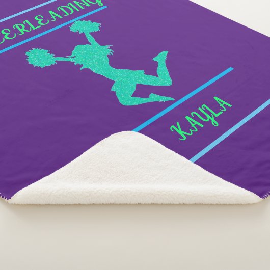 Cheerleading sherpa deken met gepersonaliseerde na (3/4)