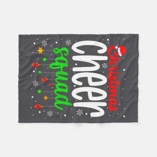 Cheerleading Srts Lover Christmas Cheer Squad  Fleece Deken (Voorkant (Horizontaal))