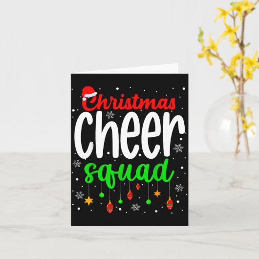 Cheerleading Srts Lover Christmas Cheer Squad  Kaart (Gele Bloem)