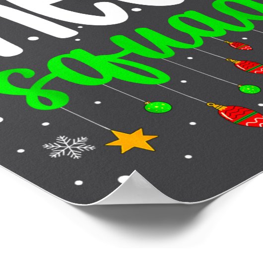 Cheerleading Srts Lover Christmas Cheer Squad  Poster (Hoek)