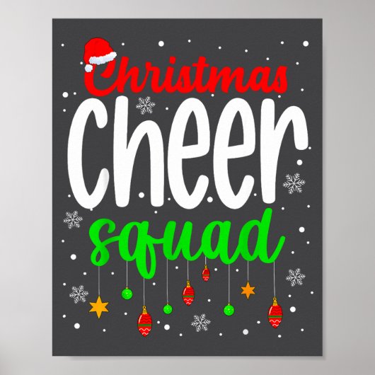 Cheerleading Srts Lover Christmas Cheer Squad Poster (Voorkant)