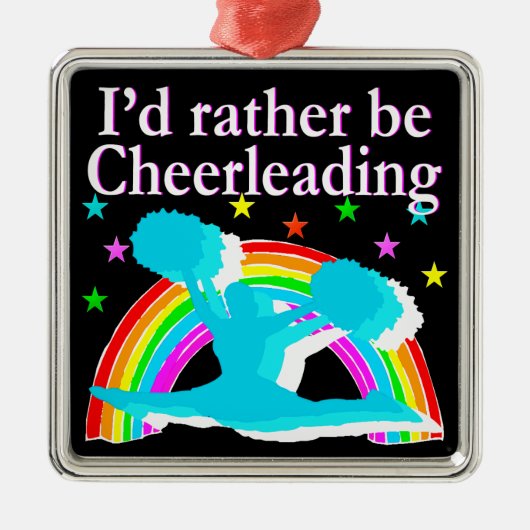 CHEERLEADING SUPER STAR DESIGN METALEN ORNAMENT (Voorkant)