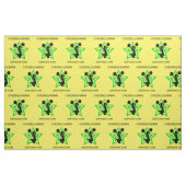 Cheerleading Superstar Geel / Groene Stof (Fat Quarter)