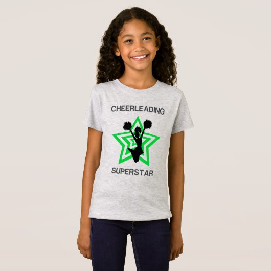 Cheerleading Superstar Girls T-Shirt (Voorkant volledig)