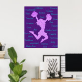 Cheerleading Termen Typography Poster (Thuiskantoor)