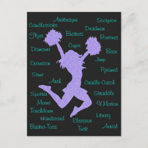 Cheerleading Terms Typografie Briefkaart