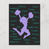 Cheerleading Terms Typografie Briefkaart (Voorkant)