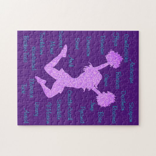 Cheerleading Terms Typografie Legpuzzel (Horizontaal)