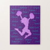 Cheerleading Terms Typografie Legpuzzel (Verticaal)