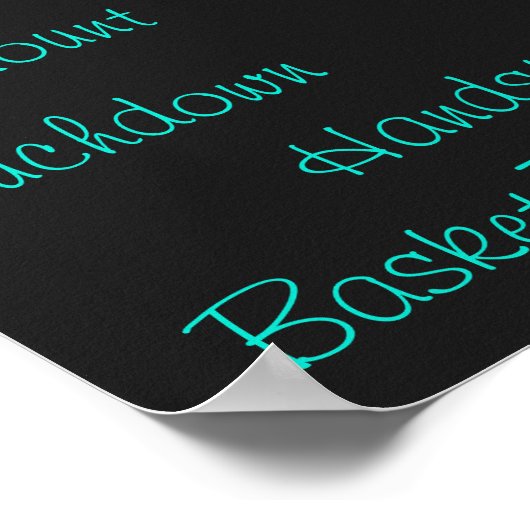 Cheerleading Terms Typografie Poster (Hoek)