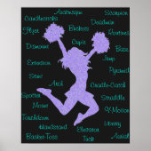 Cheerleading Terms Typografie Poster (Voorkant)