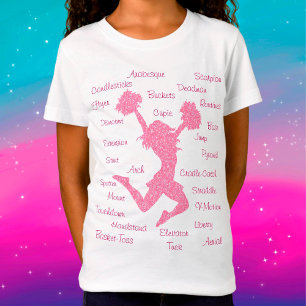 Cheerleading Terms Typography T-Shirt