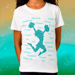 Cheerleading Terms Typography T-Shirt