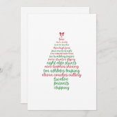 Cheerleading-thema 12 dagen van de Kaart van Kerst (Voorkant / Achterkant)