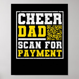 Cheerleading Vaderdag Cheer Dad Scan Poster
