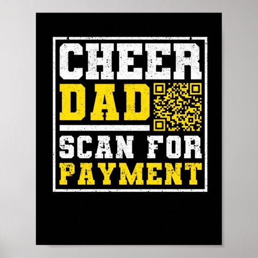 Cheerleading Vaderdag Cheer Dad Scan Poster (Voorkant)