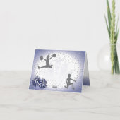 Cheerleading verjaardag Navy Blue Dank u Kaart (Achterkant)