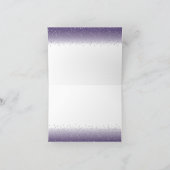 Cheerleading Verjaardag Paarse Bedankt Kaart (Binnen)