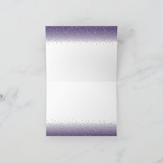 Cheerleading Verjaardag Paarse Bedankt Kaart (Binnen)