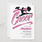 Cheerleading verjaardag uitnodiging (Voorkant)