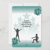 Cheerleading verjaardagsfeestje, elke leeftijd gro kaart (Achterkant)