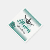 Cheerleading verjaardagsfeestje, elke leeftijd gro servet (Hoek)