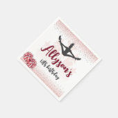 Cheerleading verjaardagsfeestje, elke leeftijd roz servet (Hoek)