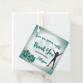 Cheerleading Verjaardagsfeestje Groen Dank u Bedankjes Labels