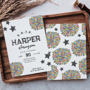 Cheerleading verjaardagsuitnodigingen   Cheer Part Kaart