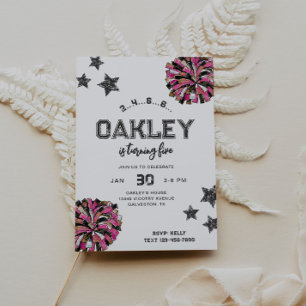 Cheerleading verjaardagsuitnodigingen   Cheer Part Kaart