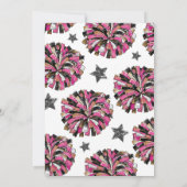 Cheerleading verjaardagsuitnodigingen | Cheer Part Kaart (Achterkant)